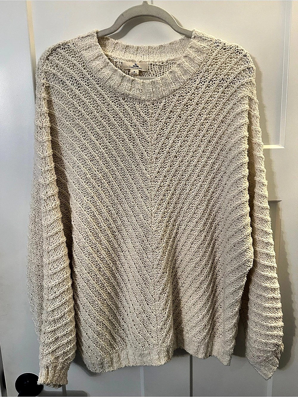 Rip Curl Classic Surf Knit Crew Cream Knit Crewneck Sweater Medium